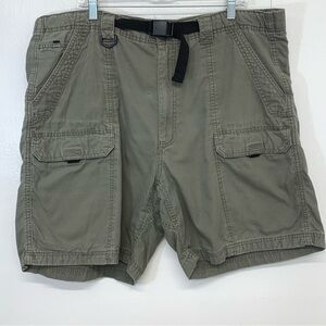 Wrangler‎ Cargo Shorts Men 40 Army Green Utility Pockets Belt Camping Outdoor
